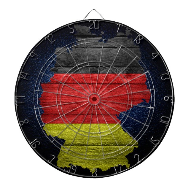 Germany Flag and Map Dartboard (Front)
