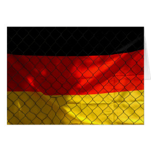 Germany Flag behind Chain Link Fence