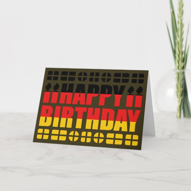 Germany Flag Birthday Card (Front)