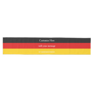 Germany Flag Colours Black Red Gold Personalized Medium Table Runner