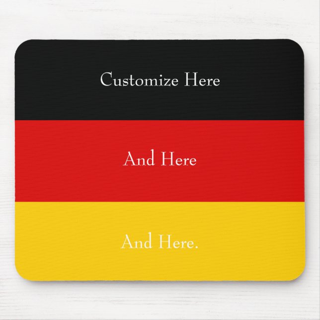 Germany Flag Colours Black Red Gold Personalized Mouse Pad (Front)