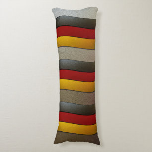 Germany Flag Colours-Chrome by Shirley Taylor Body Pillow