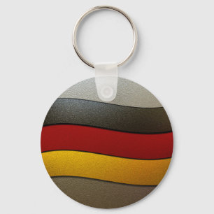 Germany Flag Colours-Chrome by Shirley Taylor Keychain
