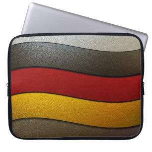 Germany Flag Colours-Chrome by Shirley Taylor Laptop Sleeve