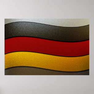 Germany Flag Colours-Chrome by Shirley Taylor Poster