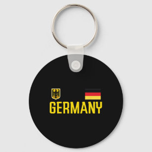 Germany Flag Deutschland Footll Soccer Fan Men Wom Keychain