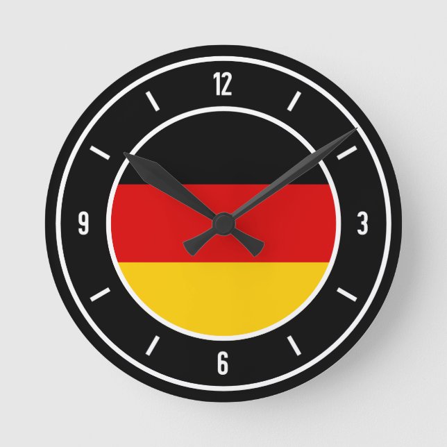Germany Flag Elegant Round Clock (Front)