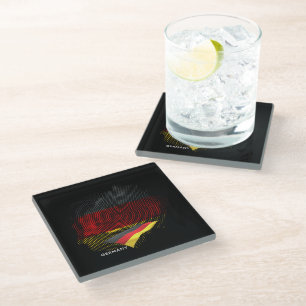 Germany flag glass coaster