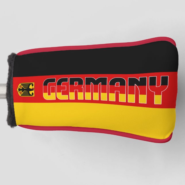 Germany Flag Gorgeous Patriotic Golf Head Cover (Front)