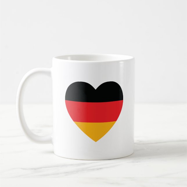 Germany Flag Heart Coffee Mug (Left)