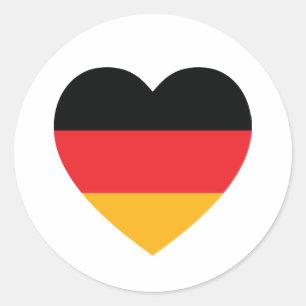 Germany Flag Heart Sticker