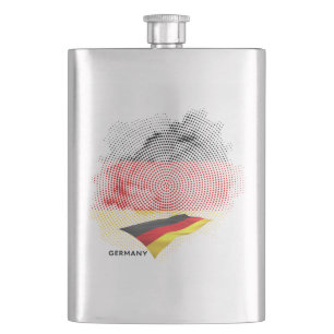 Germany flag hip flask