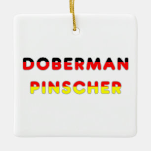 germany-flag in doberman pinscher name ceramic ornament