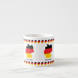 Germany Flag in Map Souvenir Design Espresso Cup