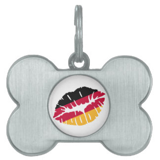 Germany flag kiss pet name tag