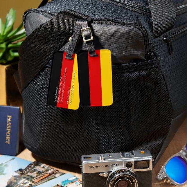 Germany flag luggage tag (Front & Back)
