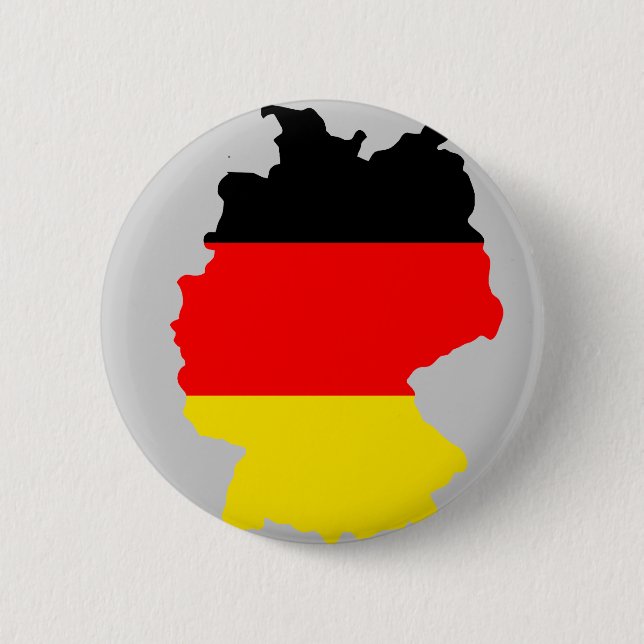 Germany flag map 2 inch round button (Front)