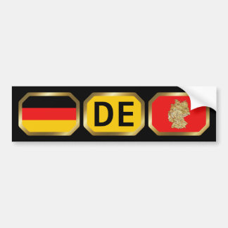Germany Flag Map Code Bumper Sticker
