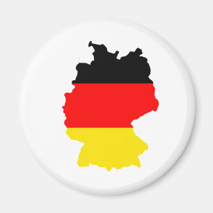 Germany Flag Map full size Magnet