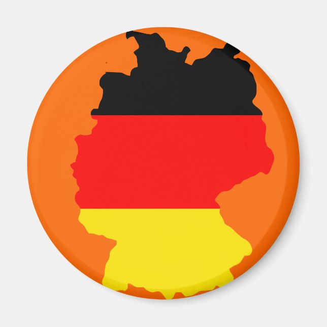 Germany flag map magnet (Front)