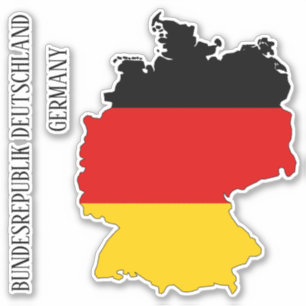 Germany Flag Map Outline