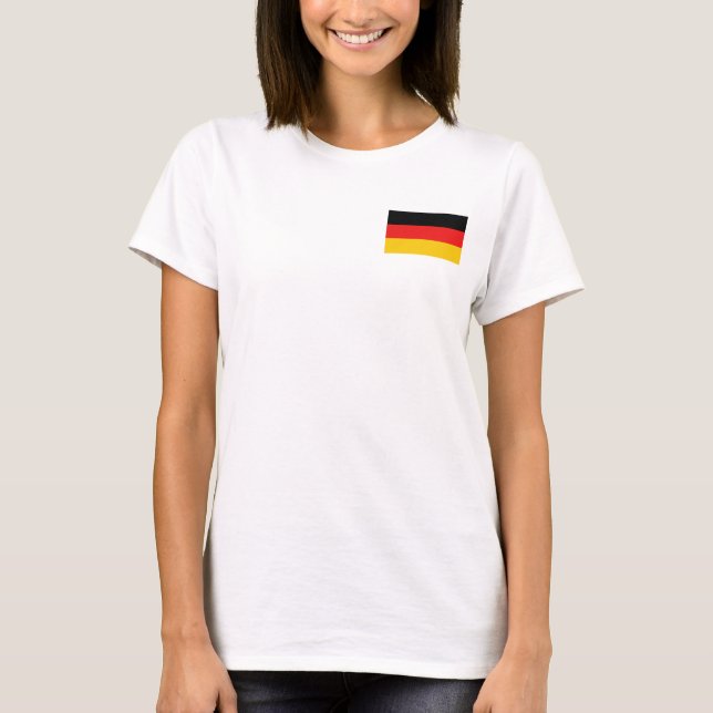 Germany Flag + Map T-Shirt (Front)
