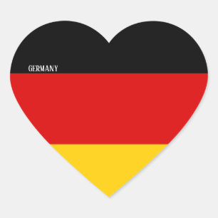 Germany Flag Patriotic Heart Sticker