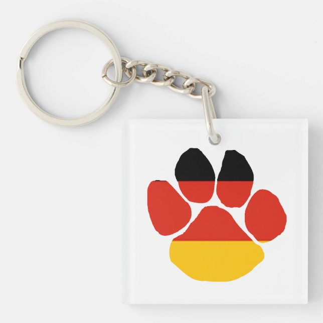 germany-flag paw.png keychain (Front)