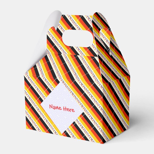 Germany Flag Personalized Gable Favor Box (Front Side)