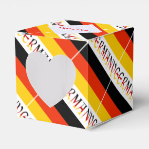 Germany Flag Personalized Heart Favor Box