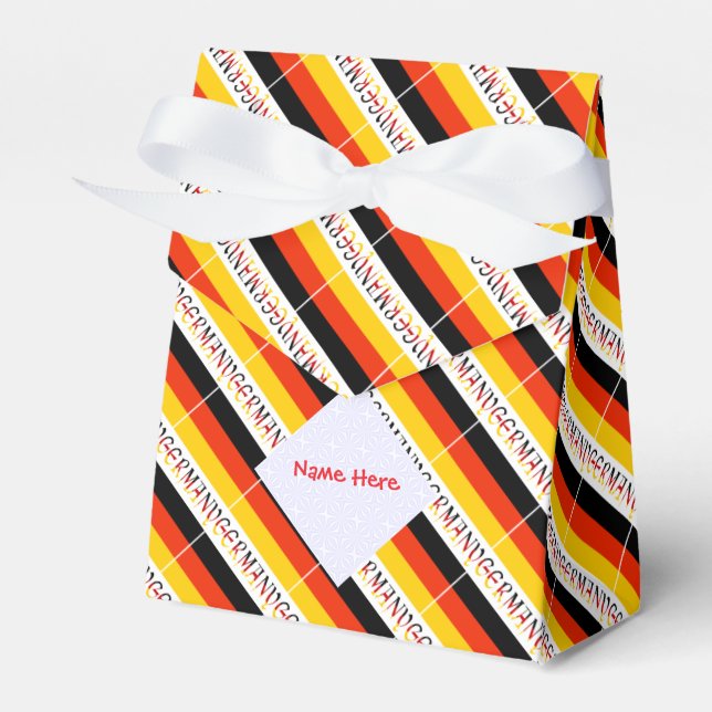 Germany Flag Personalized Tent  Favor Box (Front Side)