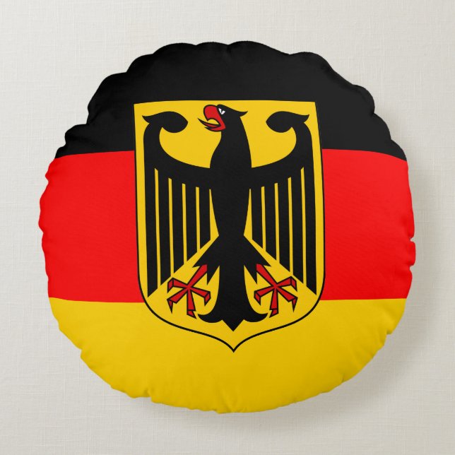 Germany Flag Round Pillow (Front)