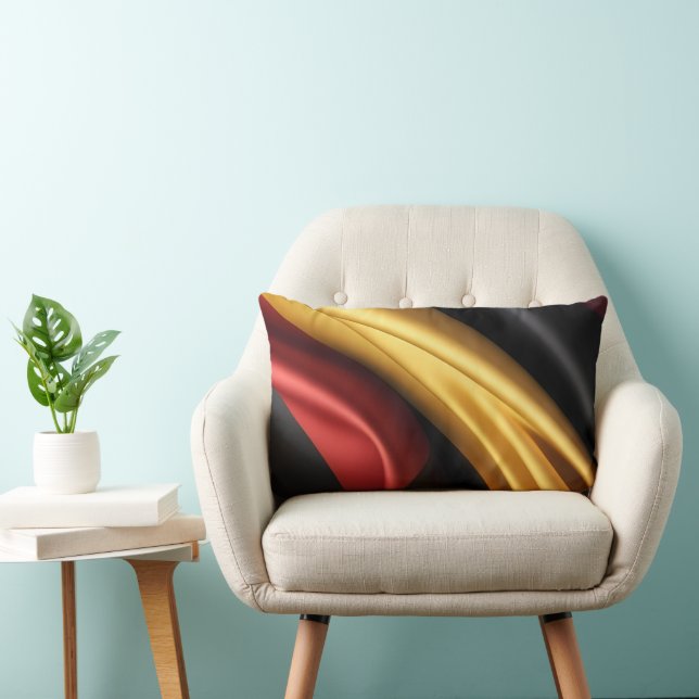 Germany flag silk texture  lumbar pillow (Chair)