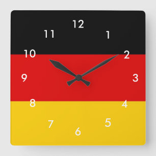 Germany Flag Square Wall Clock