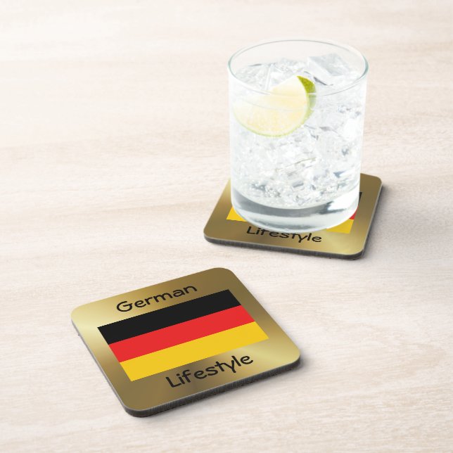 Germany Flag+Text Coaster (Right Side)