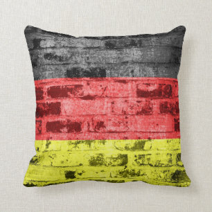 Germany Flag Vintage Throw Pillow