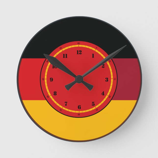 Germany  Flag Wall Clock (Front)