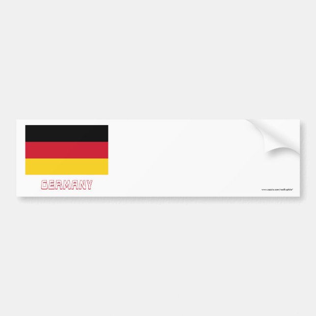 Germany Flag with Name Bumper Sticker (Front)