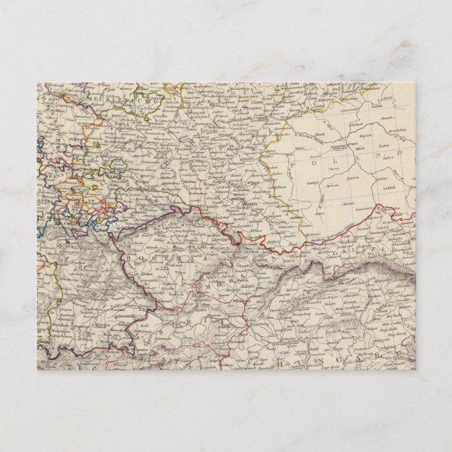 Germany general map postcard (Front)