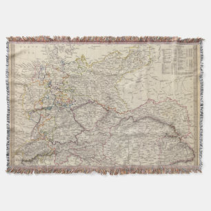 Germany general map throw blanket