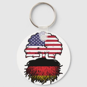 Germany German American USA United States America Keychain
