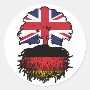 Germany German British UK United Kingdom Britain Classic Round Sticker