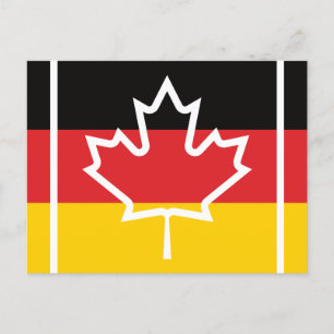 Germany German Canada Canadian Flag Postcard