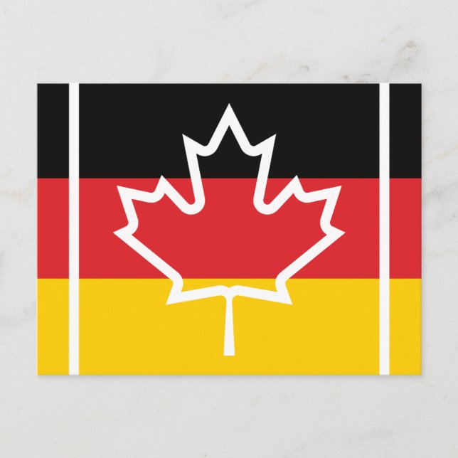 Germany German Canada Canadian Flag Postcard (Front)