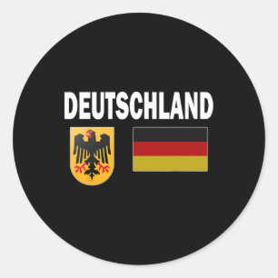 Germany German Flag Deutschland Love Gift  Classic Round Sticker