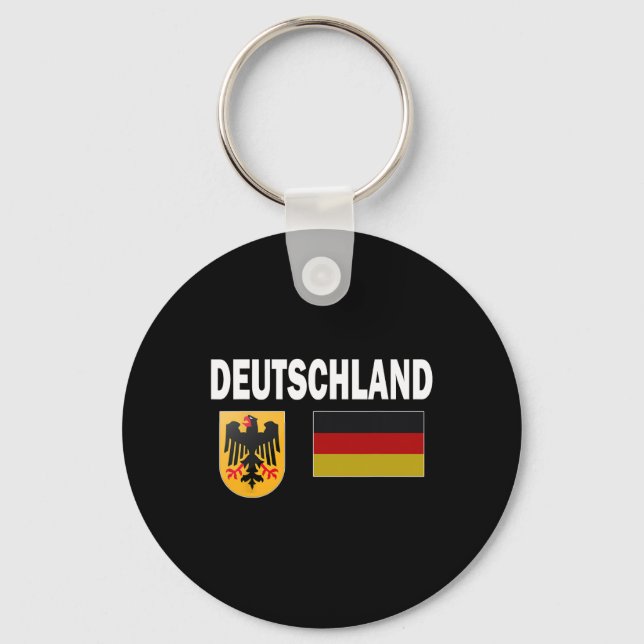 Germany German Flag Deutschland Love Gift  Keychain (Front)