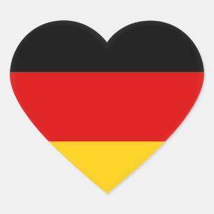 Germany (German) Flag Heart Sticker