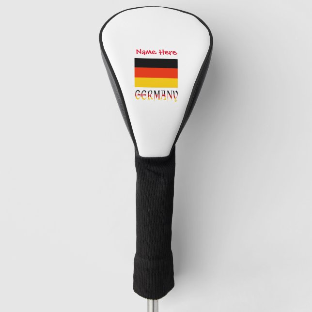 Germany German Flag Red Personalization  Golf Head Cover (Front)