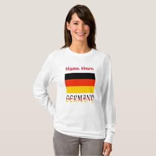 Germany German Flag Red Personalization T-Shirt