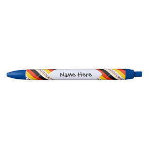 Germany German Flag Tiled Black Personalization Ink Pen
